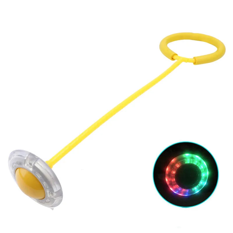 1Pc Children Flashing Jump Ring Sports Bouncing Ball Foldable Flashing Bouncing Ball