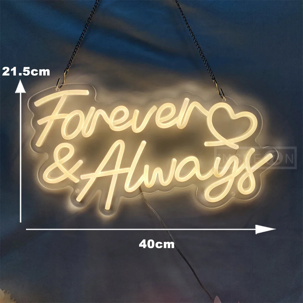 Mr Mrs Neon Sign LED Light with Dimmable Switch Wedding Better Together Neon Sign