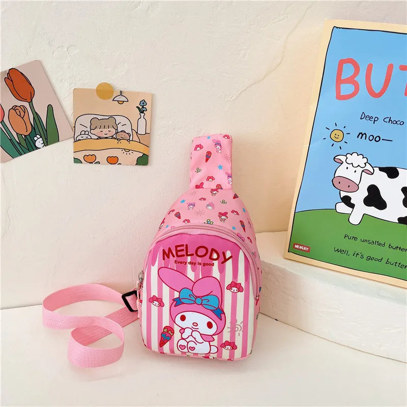 Sanrio Bag Cinnamoroll Bag Cartoon Shoulder Handbag Kuromi Kawaii Hello Kitty Chest Bags
