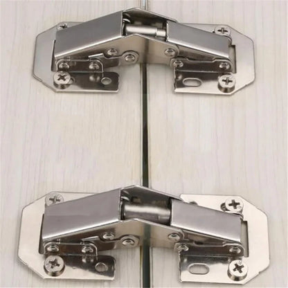 4/10pcs Cabinet Hinge 90 Degree 3/4in No-Drilling Hole Cupboard Door Hinges Soft/Hard