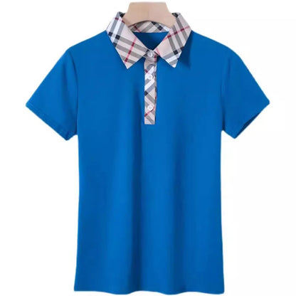 Women Plaid Summer T-Shirt