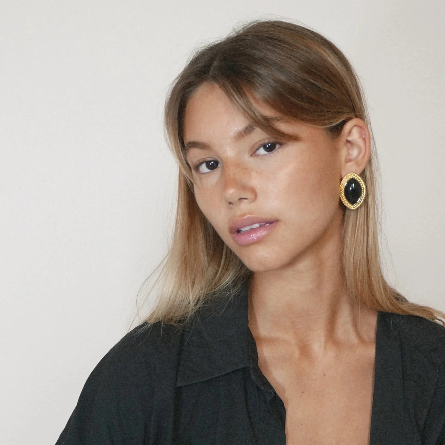 Uworld Trendy 18k Gold Color Plated Stainless Steel Statement Earrings Waterproof Fashion