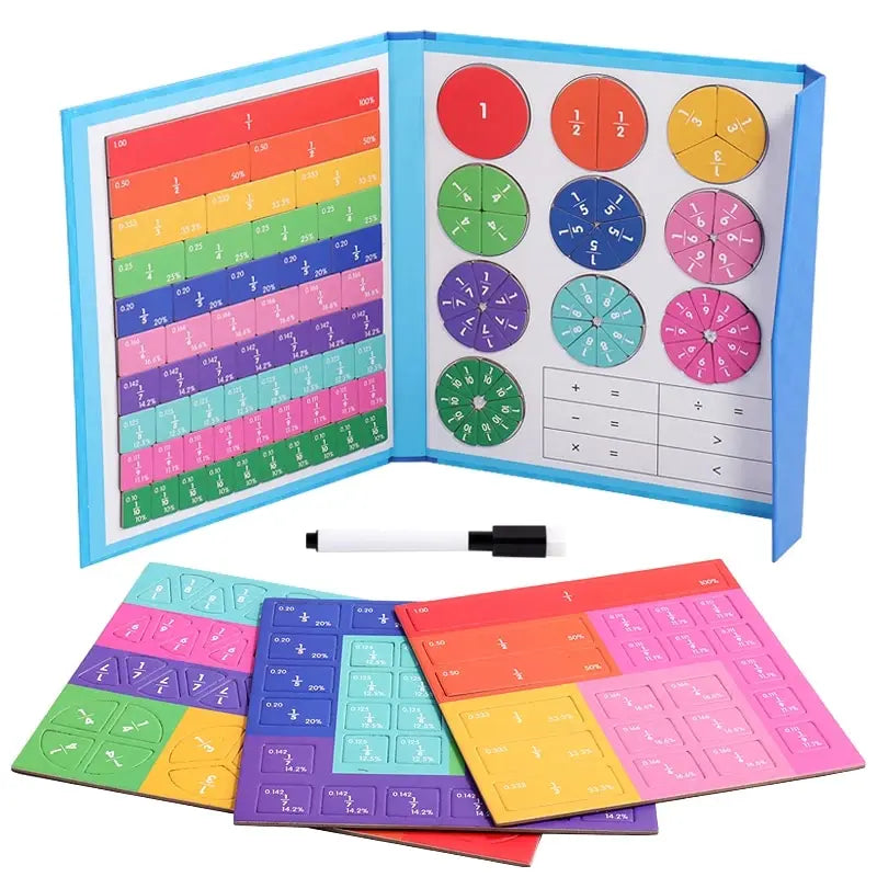 Wooden Jigsaw Magnetic Tangram Puzzle Book Educational Toys For Children Baby Kid Portable Montessori Learning Intelligence