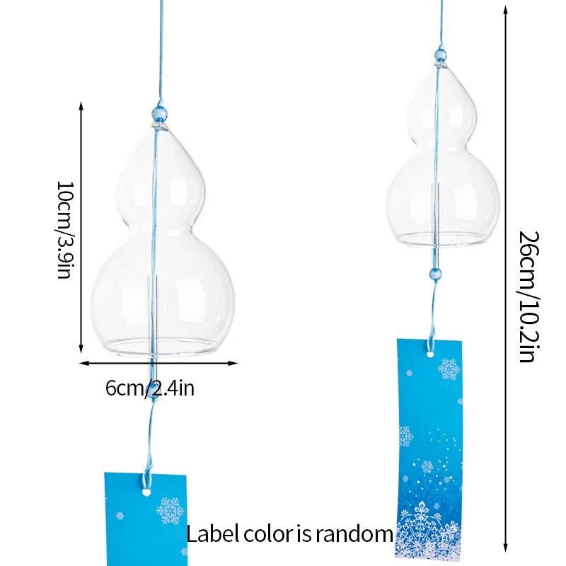 Japanese Style Wind Chimes Glass Decorative Wind Bell Garden Window Hanging Pendants