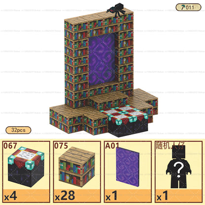 Magnetic Building Blocks Mine World Magnet Cube Set for Boy Girl Kid Age 3+ DIY Model