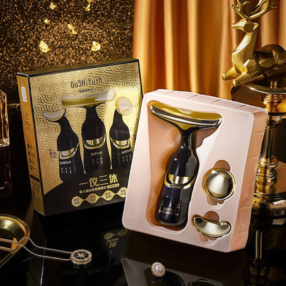 3 In 1 Facial Lifting Device Neck Facial Eye Massage Face Slimmer EMS Beauty Skin Tightening