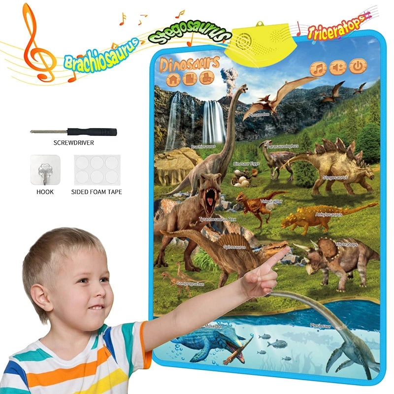 Electronic English Alphabet Wall Chart Talking ABC Letters 123s Music Poster