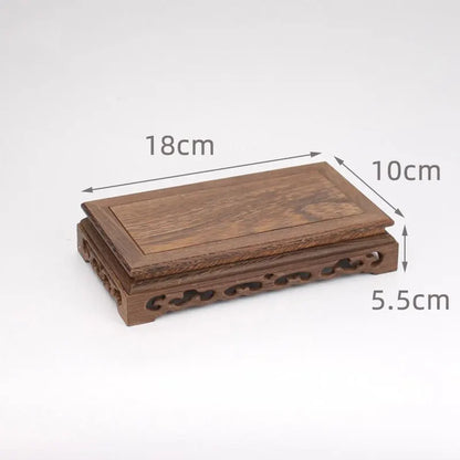 Wooden Retro Tea Tray Table Delicate Small Square Teapot Bases Bonsai Stand Vase Bonsai
