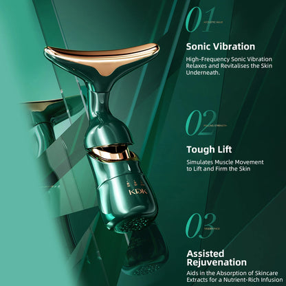 3 In 1 Facial Lifting Device Neck Facial Eye Massage Face Slimmer EMS Beauty Skin Tightening