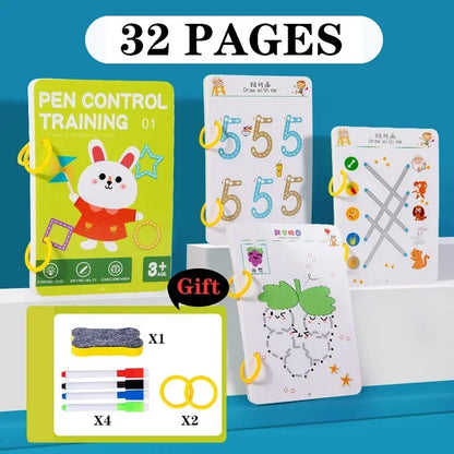 Magical Tracing Workbook Control Training Book Reusable Magic Practice Copybook