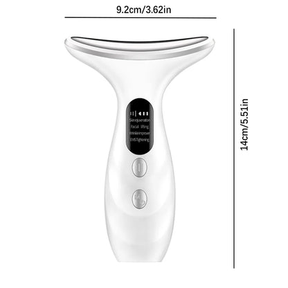 NEW EMS Microcurrent Chin Lifting Face Neck Beauty Device LED Photon Firming Rejuvenation