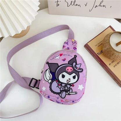 Sanrio Bag Cinnamoroll Bag Cartoon Shoulder Handbag Kuromi Kawaii Hello Kitty Chest Bags