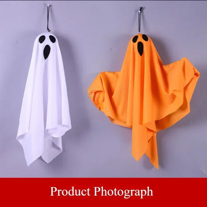 Halloween Glowing White Ghost LED Hanging Ghosts Horror Props with Fairy Light Indoor Outdoor Haunted House Halloween Decoration