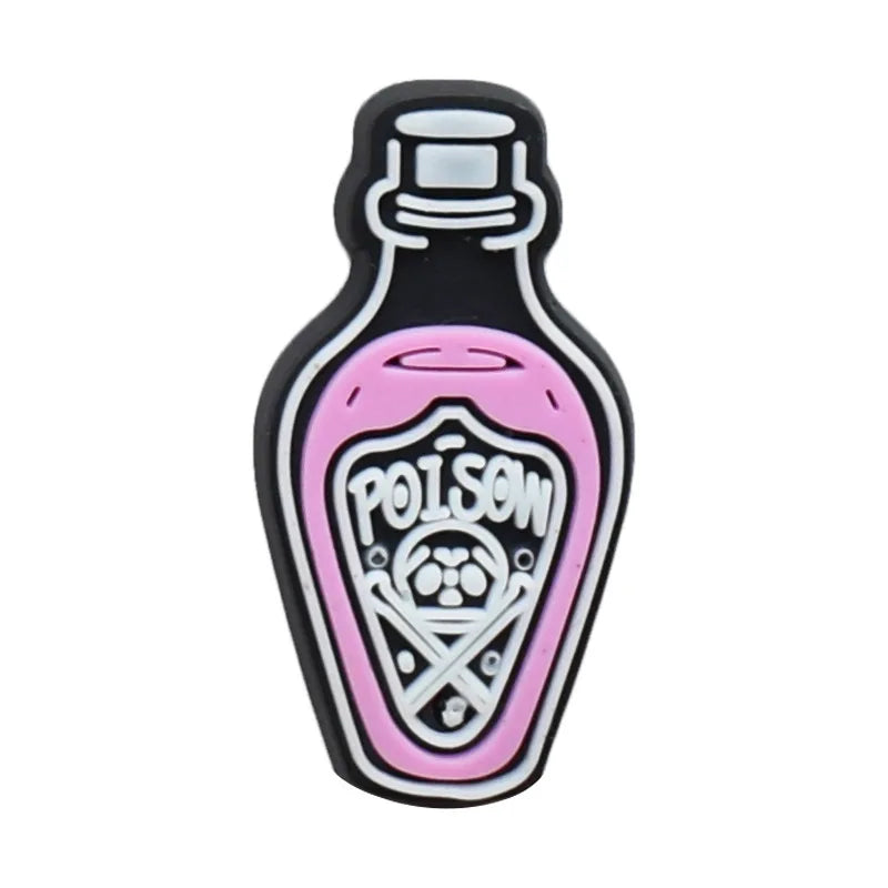 1pcs Women's Shoe Charms Halloween Witches Skull Shoe Accessories Decorations Buckle for Kids Boys Girls Gifts