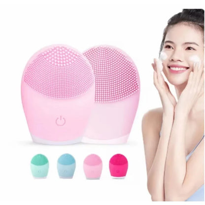 Electric Silicone Facial Cleanser Massager Skincare Massage Tool Beauty Machine Vibration