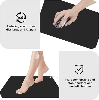 40X60CM Grounding Mat With Grounding Cord for Sleep Energy Improve Health Pain Relief Wellness Relaxation Therapy Antistatic