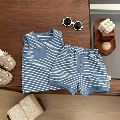 Kids Striped Summer Clothing Set