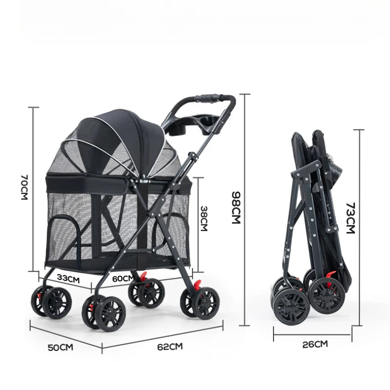 Pet Dog Cat Stroller