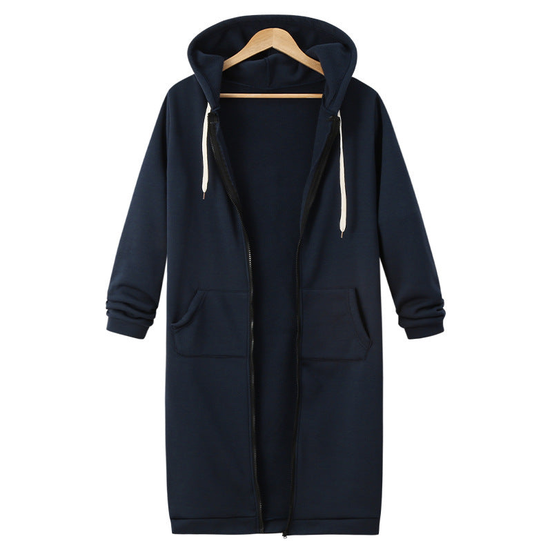 Hooded Fleece Long Jacket Women