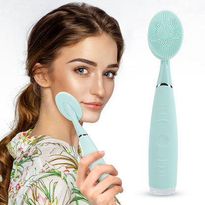 Facial Cleansing Brush Waterproof Silicone Cleansing Tool Portable Electric