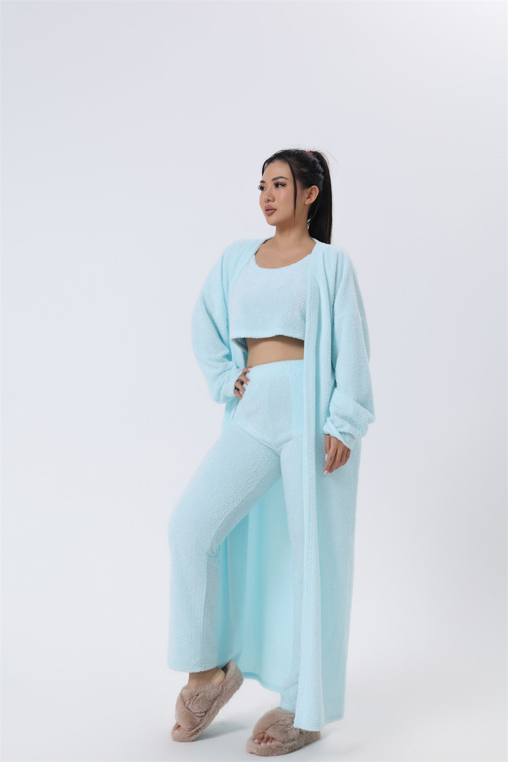 Cozy Pajama Set, 3 Piece Lounge Set, Cute Loungewear, Warm Suit Sets, Matching Set