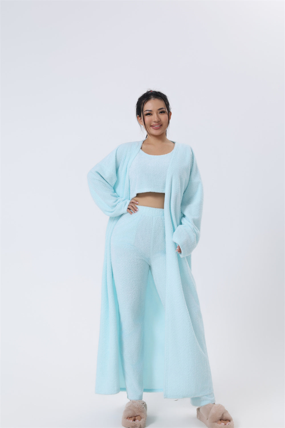 Cozy Pajama Set, 3 Piece Lounge Set, Cute Loungewear, Warm Suit Sets, Matching Set