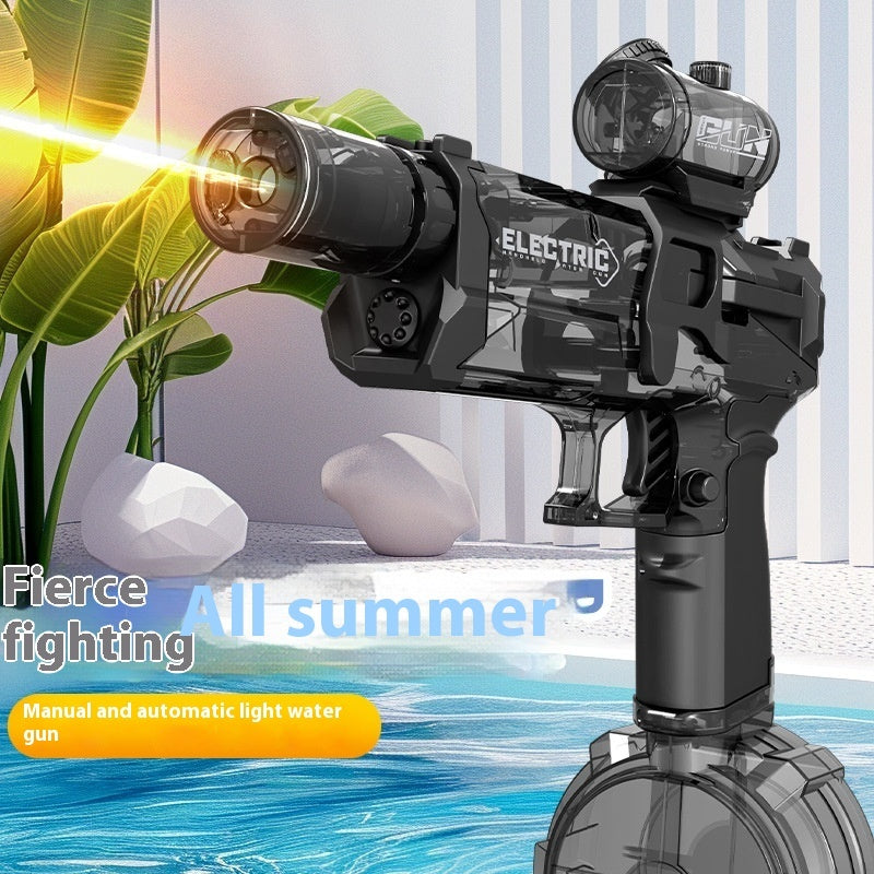 Fire Rat Electric Water Pistol Cool Light Full Automatic Water Spray Gun Summer Toy Sports