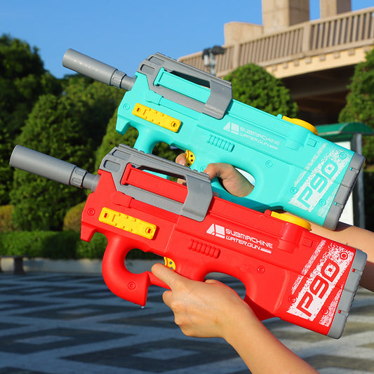 New P90 Electric Water Gun High-Tech Kids Toys Outdoor Beach Pool Large Capacity